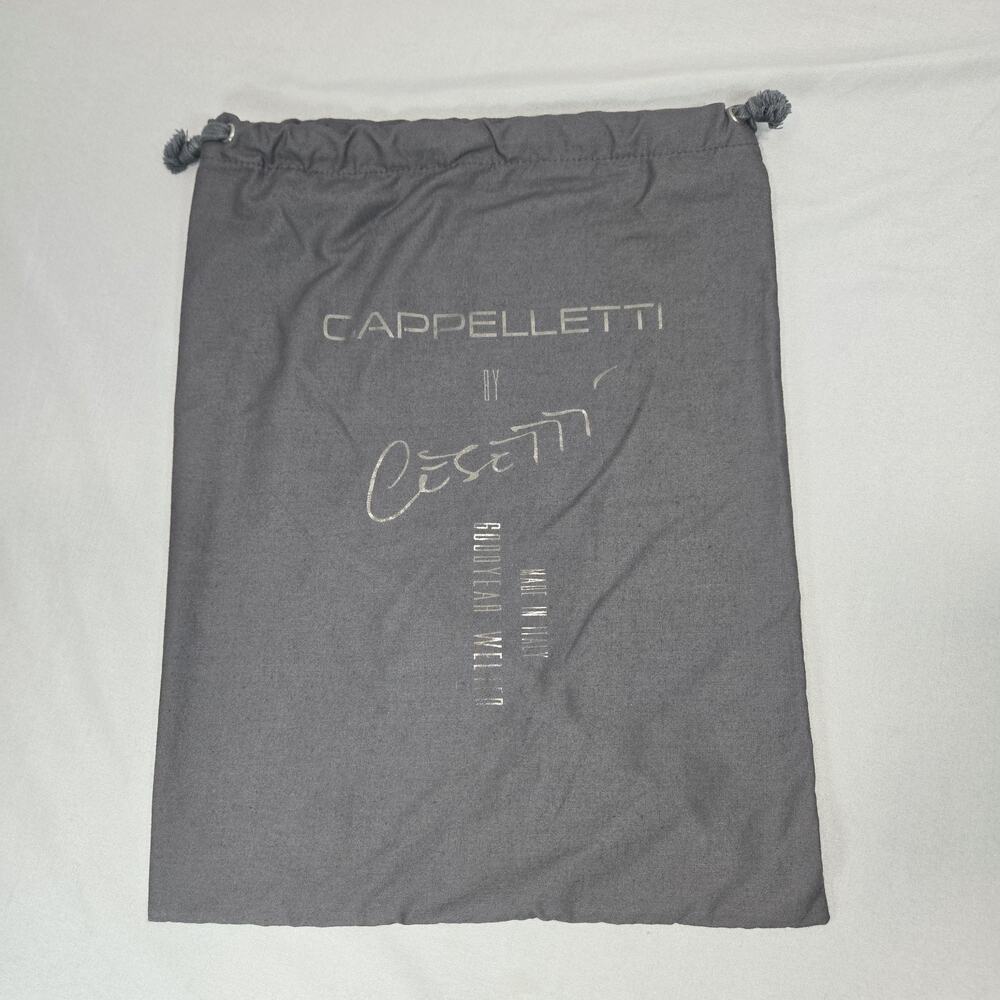 Cappelletti by Cesetti Shoe Dust Bag Gray Cotton Drawstring Pouch 16x12
